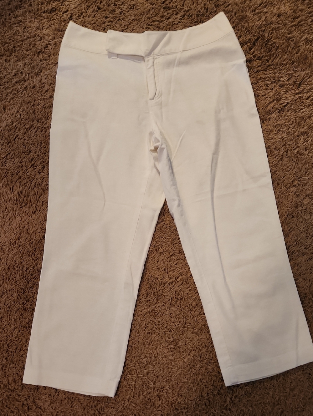 Riveted by Lee White Linen Blend Capri Pants Crop Size 4P 22" Inseam